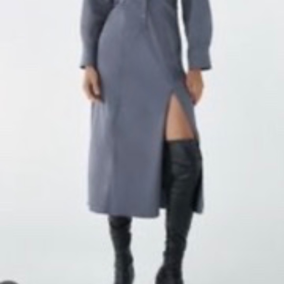 ZARA Pocket dress with Slit, M, NWT - Picture 3 of 8